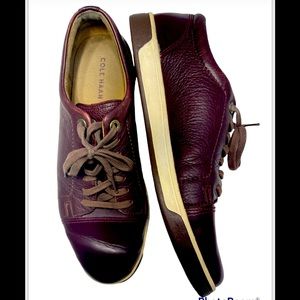- COLE HAAN LEATHER OXFORD SNEAKER OXBLOOD LEATHER